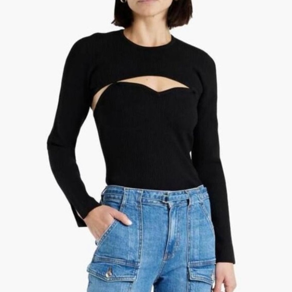 10 Crosby Derek Lam Black Bolero Sweater